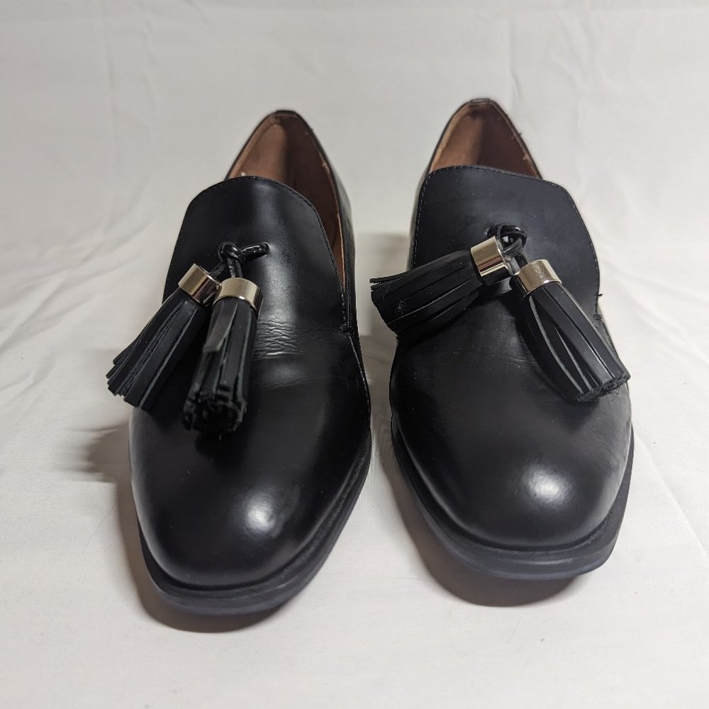 Jeffrey Campbell Lawford Women’s Black Tassel Slip On Loafers